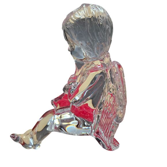 Waterford Crystal Sitting Cherub Angel Trumpet Horn Shelf Sitter 1998 Ireland - Picture 10 of 10